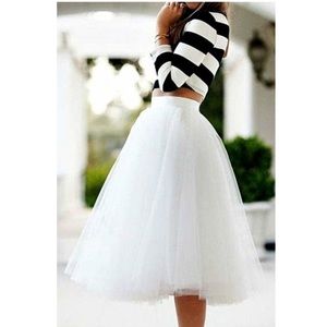 Tulle skirt with petticoat